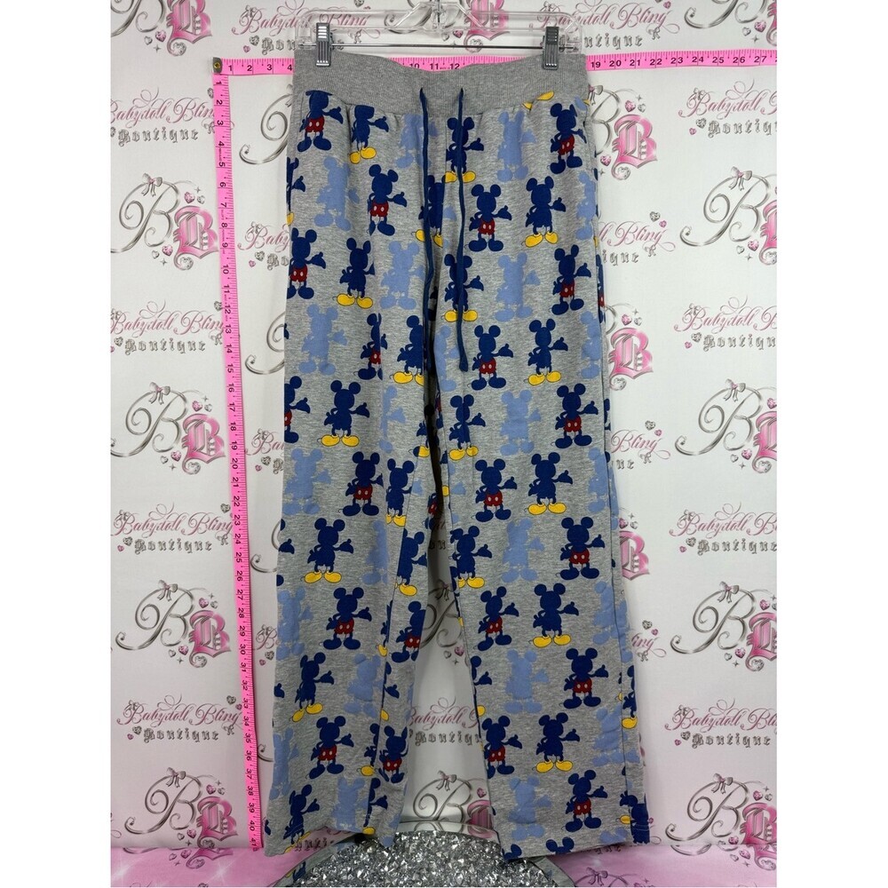 Disney pants Grey Wide-Leg Mickey Print Lounge Pants